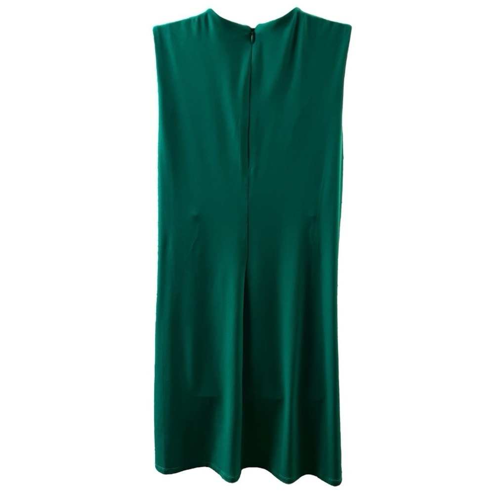 Calvin‎ Klein Shift Dress Womens 6 Green Gold Chain Detail Sleeveless V-Neckline - Picture 6 of 10